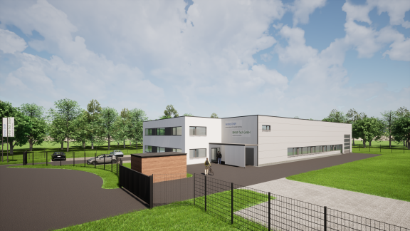Neubau einer Produktionshalle mit Verwaltungszentrum in Bad Wurzach