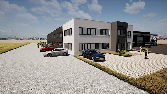 Neubau einer Produktionshalle mit Büro in Leutkirch